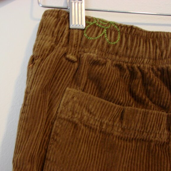 Urban Outfitters Brown Corduroy Beach Pant Floral Embroidered Ankle Crop Small - Picture 13 of 15